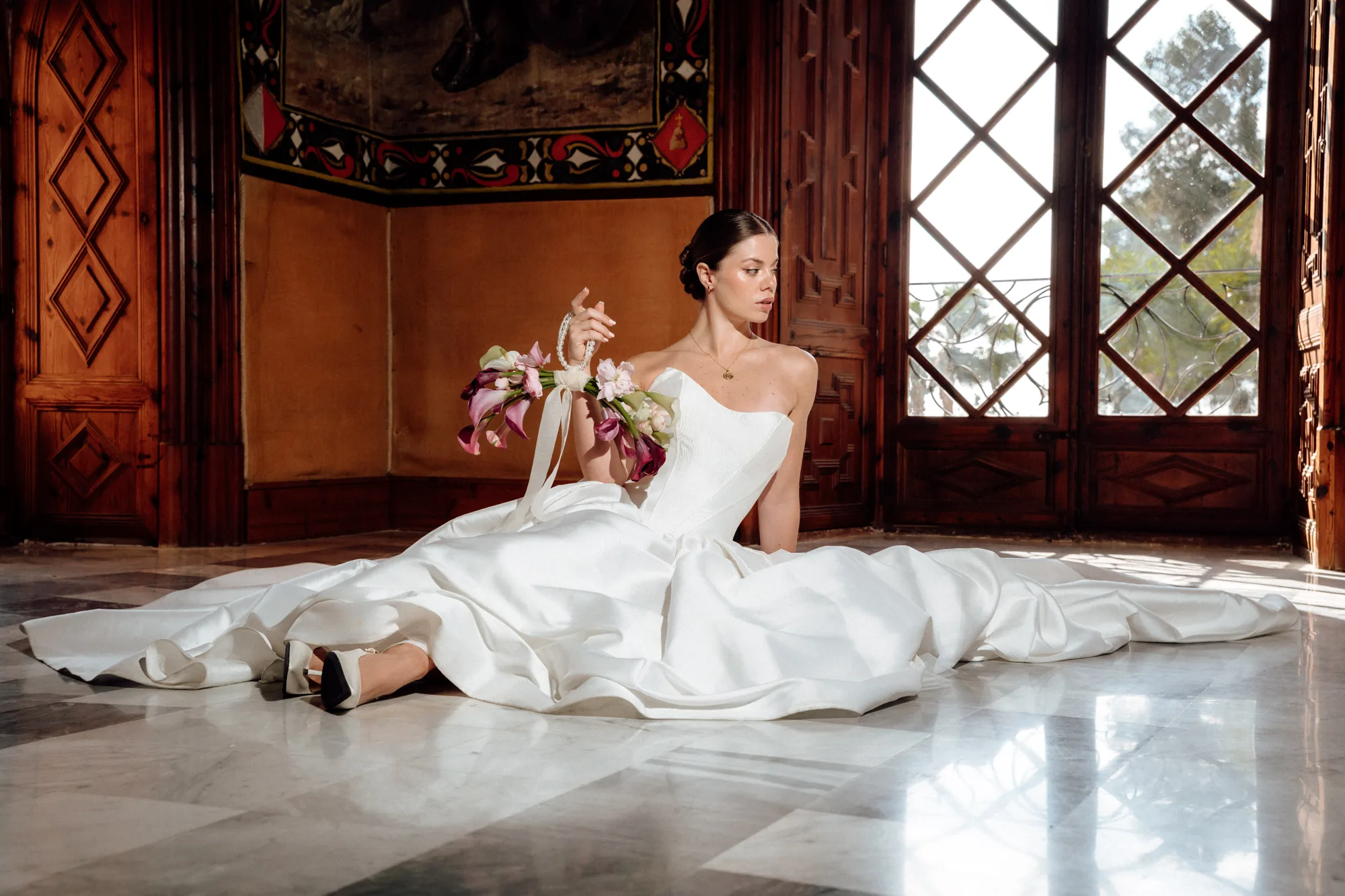 Bride in a cinematic wedding film by Tom Productions in Mallorca